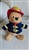 Vintage Disney Store mini bean bag plush Winnie the Pooh dressed as a firefighter in red hat and blue jacket