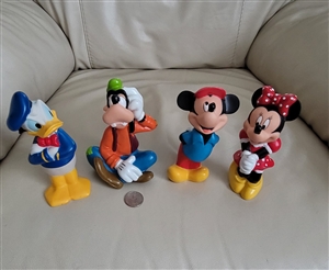 vintage disney rubber squeeze toy set collectible action figure toy