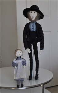 P Buckley Moss Amish 1986 Benjamin Elizabeth dolls in traditional outwear collectible