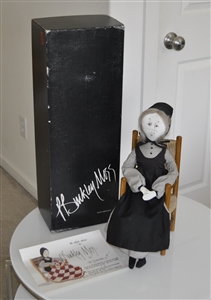 preowned vintage P Buckley Moss 1986 Amish art doll with box certificate and accessory