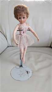 Vintage Valentine Ballerina doll with blue sleep eyes and jointed waist