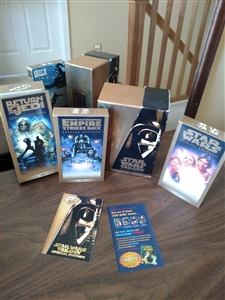 1997 Star Wars Trilogy VHS box set special edition with Star Wars Empire Strikes Back and Return of the Jedi tapes