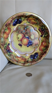 DAHER English  metal tole tray with fruit decor