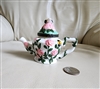 Bumble Bee teapot vintage porcelain trinkets for treasure, jewelry, and small items storage.