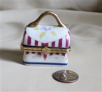 Porcelain trinket box purse in colorful finish jewelry storage home decor