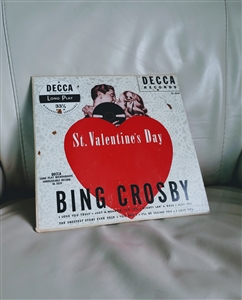 Vintage Bing Crosby St Valentines Day 10 inch vinyl record Decca DL 5039