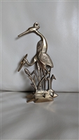 Feeding Herons brass hanger with 3 prongs decor towels leash keys or small items hanger