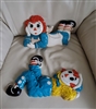 Raggedy Ann and Andy Colorful wall decor DART inc vintage wall decor and gift idea