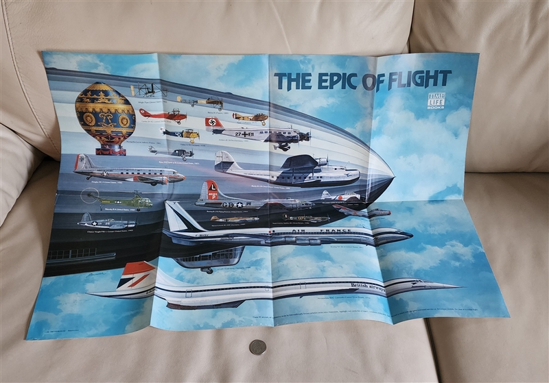 1980 the epic of flight aviation poster john amendola art