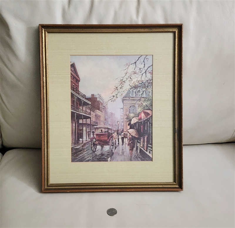 Vintage O Coleman New Orleans Print La Branche Building St Peter and Chartres Street