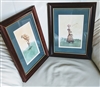 D Nichols watercolor framed prints golf players collectible wall decor and gift idea