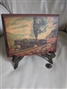 preowned vintage southern pacific cab forward wood plaque