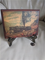 preowned vintage southern pacific cab forward wood plaque