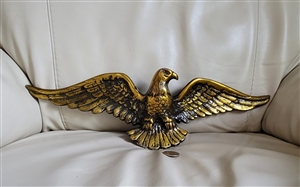 Beautiful gold tone aluminum Eagle wall decor vintage wall decor flying bird decor
