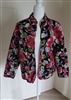 Quilted Jacket Women's Rebecca Malone Floral Print Cotton Size Large