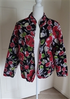 Preowned 1990s Rebecca Malone women quilted floral cotton jacket SZ Large