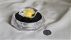 Lucite clear powder jar storage  box with rose lid vanity desk