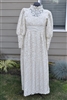 vintage 1970s ilgwu heirloom cream lace wedding dress boho style